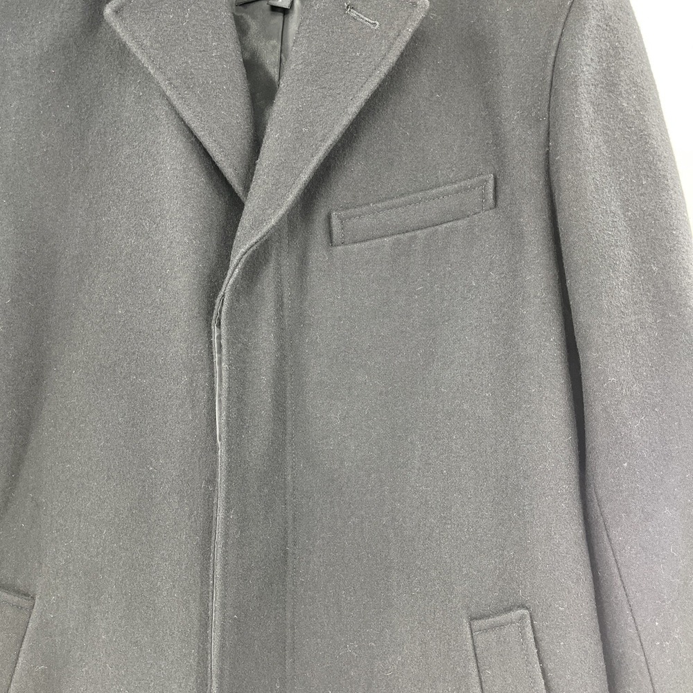 Cole Haan Men's Wool Blend Single Breasted Classic Coat Black Size Small - Picture 3 of 10